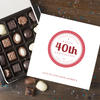 Personalised Belgian Chocolates - 40th Anniversary