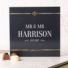 Personalised Belgian Chocolates - Black & Gold,  Couple