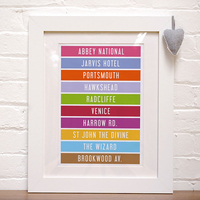 Personalised Bus Blind Print