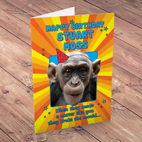 Personalised Card - Happy Birthday Monkey