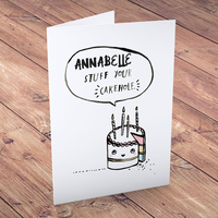 Personalised Card - Banter Pants,  Cake Hole