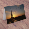 Personalised Card - Eiffel Sunset