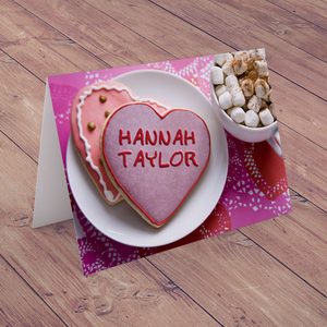 Personalised Card - Heart Biscuit
