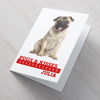 Personalised Card - Pugs & Kisses
