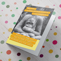 Personalised Card - Sad Monkey