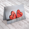 Personalised Card - Wooden Hearts