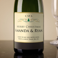 Personalised Cava - Christmas Tree