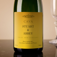 Personalised Cava - Gold Anniversary
