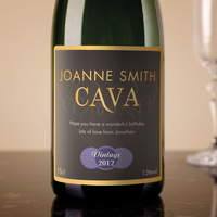 Personalised Cava - Vintage Birthday