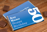 Personalised Chocolate Bar - 50th Birthday for Him