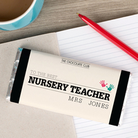 Personalised Chocolate Bar - Best Nursery Teacher