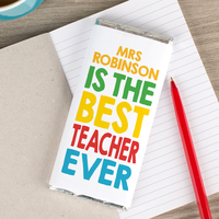 Personalised Chocolate Bar - Best Teacher Ever