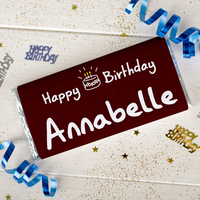 Personalised Chocolate Bar - Birthday Cake