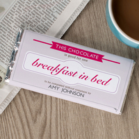 Personalised Chocolate Bar - Breakfast In Bed