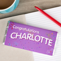 Personalised Chocolate Bar - Congratulations