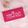 Personalised Chocolate Bar - Keep Calm,  I Love You!