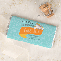 Personalised Chocolate Bar - Thanks For Being Our Page Boy
