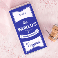 Personalised Chocolate Bar - World