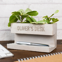 Personalised Concrete Planter & Pen Holder