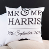 Personalised Cushion - Mr & Mr Moustache