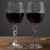Personalised Cut Crystal Wine Glasses