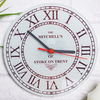 Personalised Distressed Cream Glass Clock