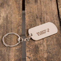 Personalised Dog Tag Keyring - Longitude & Latitude
