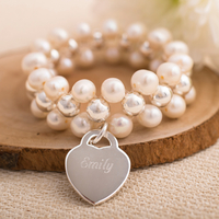 Personalised Double Freshwater Pearl Bracelet