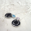 Personalised Edge Birthstone Necklace - Message