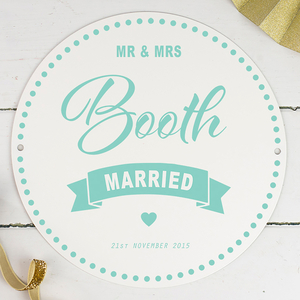 Personalised Enamel Wedding Sign