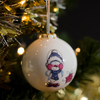 Personalised Fine China Bauble - Snowman and Gift