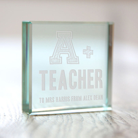 Personalised Glass Token - A+ Teacher