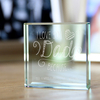 Personalised Glass Token - I Love You Dad Because