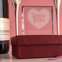Personalised Glass Token - Love You