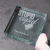 Personalised Glass Token - Stupid Cupid