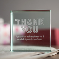 Personalised Glass Token - Thank You