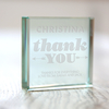 Personalised Glass Token - Thank You Arrows