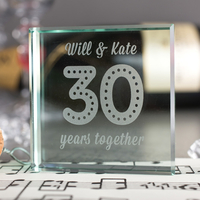 Personalised Glass Token - Years Together