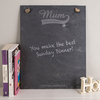 Personalised Hanging Slate Chalk Board - Mum I Love You Because...