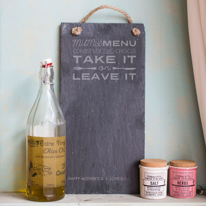 Personalised Hanging Slate Chalk Board - Mum