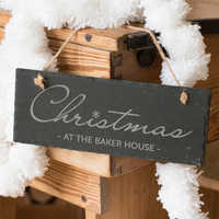 Personalised Hanging Slate Sign - Christmas...
