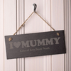 Personalised Hanging Slate Sign - I Heart Mummy