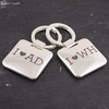 Personalised His & Hers Keyrings - Couples Heart