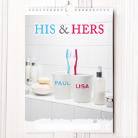Personalised His and Hers Calendar - 1st Edition