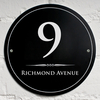 Personalised House Number Plaque - Black