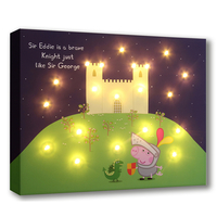Personalised Illuminated Canvas - Peppa Pig,  Knight