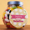 Personalised Jelly Beans Jar - Valentine Spots
