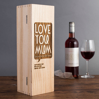 Personalised Luxury Wooden Wine Box - Love You Mum