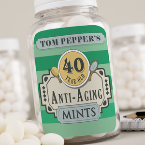 Personalised Mints - Anti-Aging Mints,  Name & Age