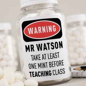 Personalised Mints - Warning